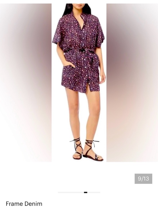 Frame Denim Dresses & Skirts - FRAME Denim Floral Belted Mini Dress Size S